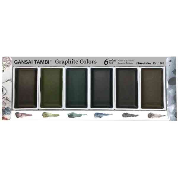 ZIG Gansai Tambi Akvarell 6-set Graphite