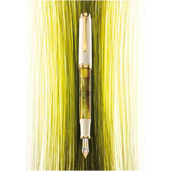 Pelikan M400 Souveraen white tortoise fountain pen with gold