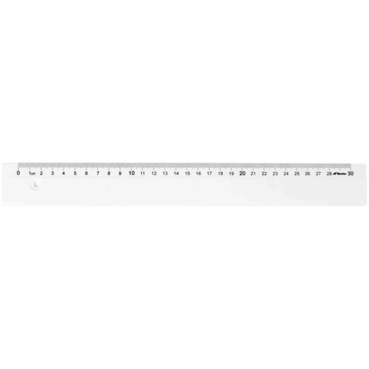 White Faced Ruler PLASTIC RULER 30CM, WHITE - Lexis Papper