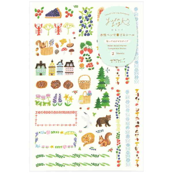 Yuru Log Sticker Two Sheets Travel & Hotel