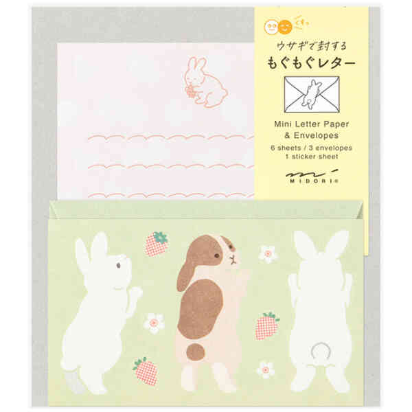 Mini Letter Set with Stickers Hungry Rabbit