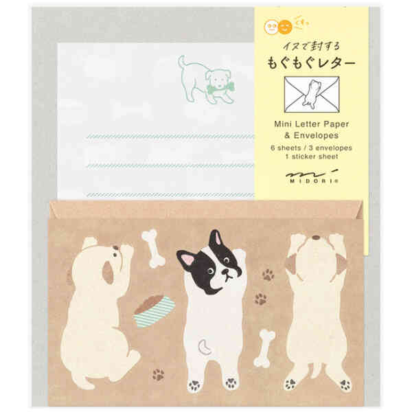 Mini Letter Set with Stickers Hungry Dog