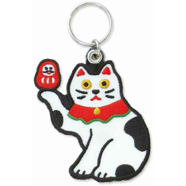 Stitchwork Keychain Lucky Cat