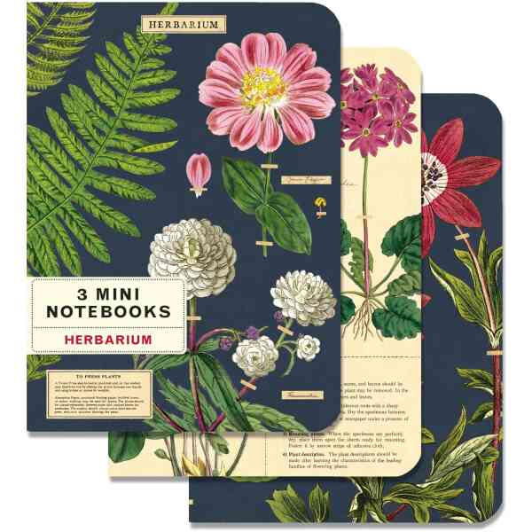 Herbarium Notebooks 3 Mini Notebooks