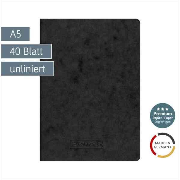 Exercise Book A5 FACT!plus black plain