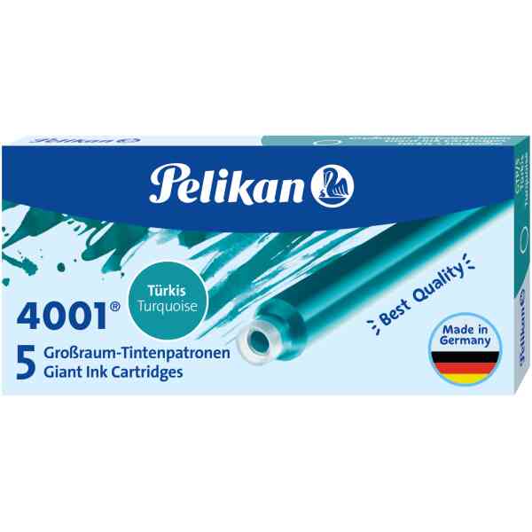 5 giant ink cartridges turquoise