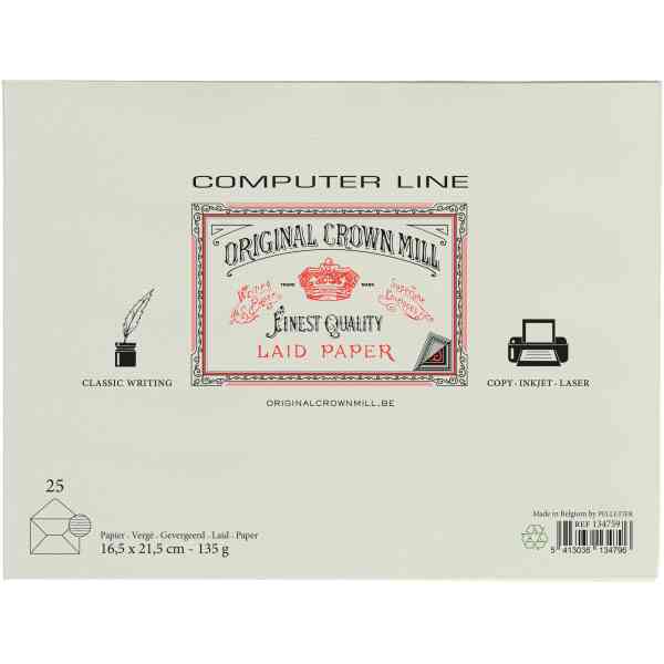 Cello 25 env 16,5x21,5 non lined laid Cream