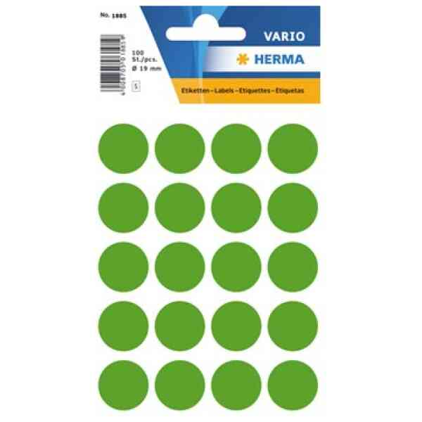 Herma etikett manuelll ø19 mörkgrön (100)