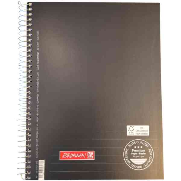 Kollegieblock A5 Linjerat Svart/Onyx