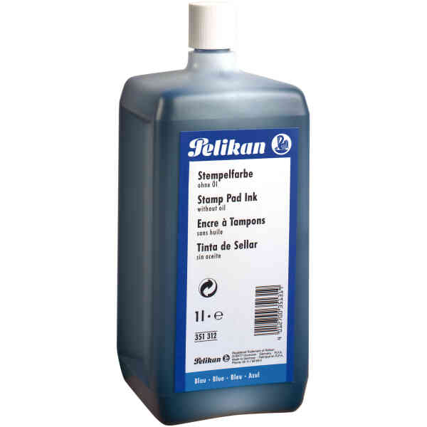 PELIKAN STAMP PAD INK BLUE WITHOUT OIL 1 L Stämpelfärg