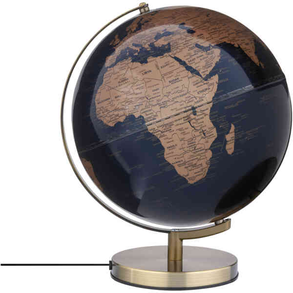 Bild på Troika Jordglob STELLAR LIGHT TOUCH Bronsfärgad / Mörkblå 250 x 250 x 320 mm.