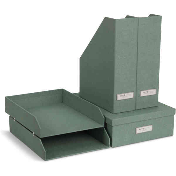 Bild på Bigso Förvaringsset Holger – 5 Delar Soft Teal