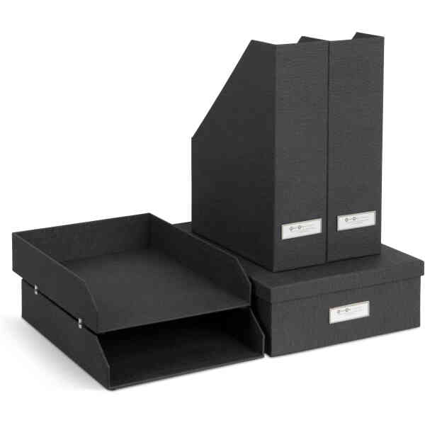 Bild på Bigso Förvaringsset Holger – 5 Delar Svart.