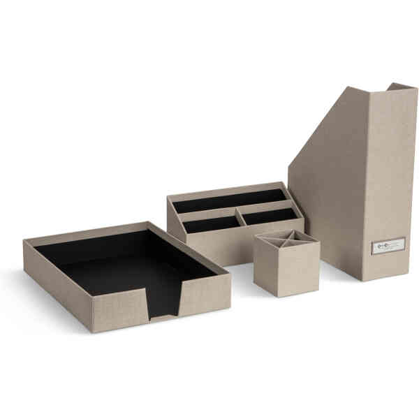 Bild på Bigso Kontorsset Hugo – 4 Produkter Linne