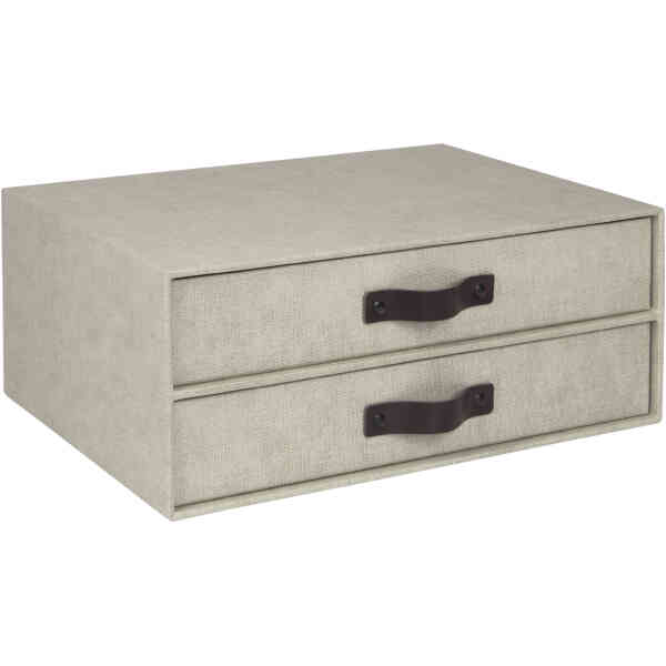Bild på Bigso Dokumentbox Birger – 2 Lådor Linne