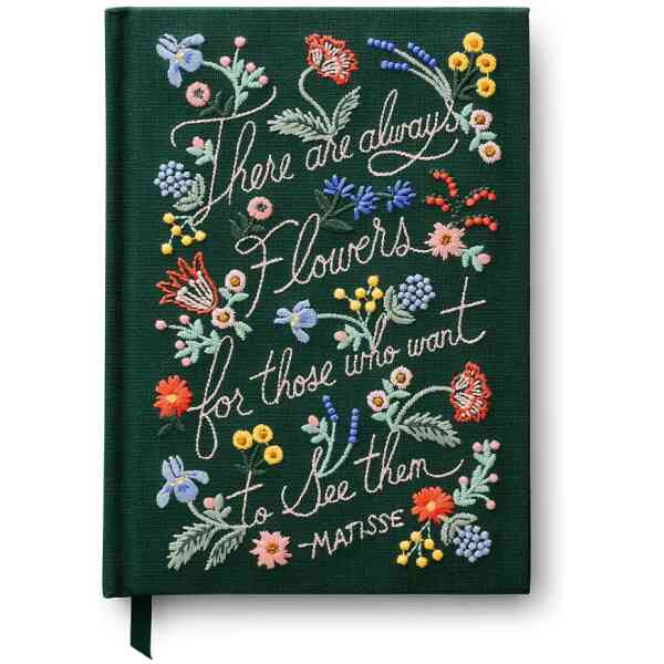 There are Always Flowers broderad skrivbok