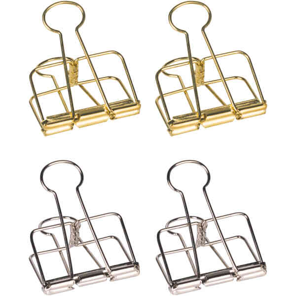 KNORR prandell 216266163 Clip Binders | 50 mm, silver/gold, 4 piece(s)