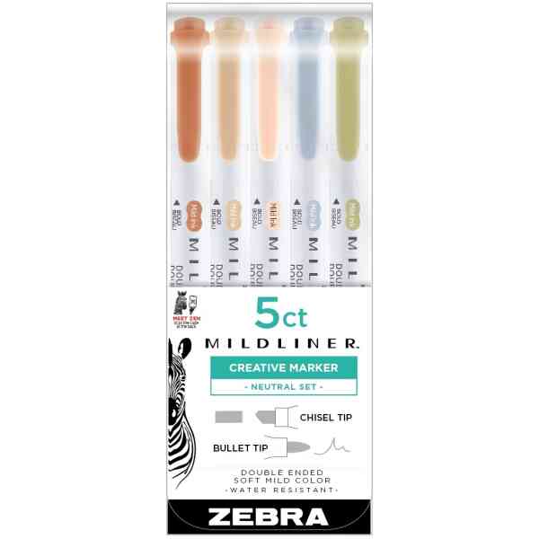 MILDLINER HIGHLIGHTER NEUTRAL 5PK