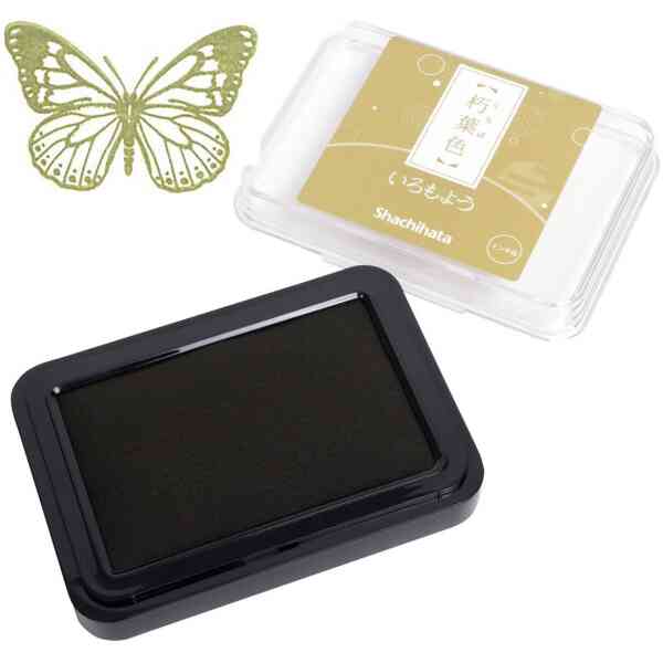 Iromoyo Stamp pad large Kuchiba/ochre green