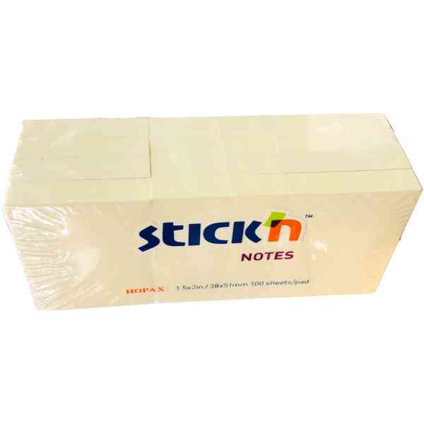 Notisblock 12st 38x51 100 Blad Gul v1