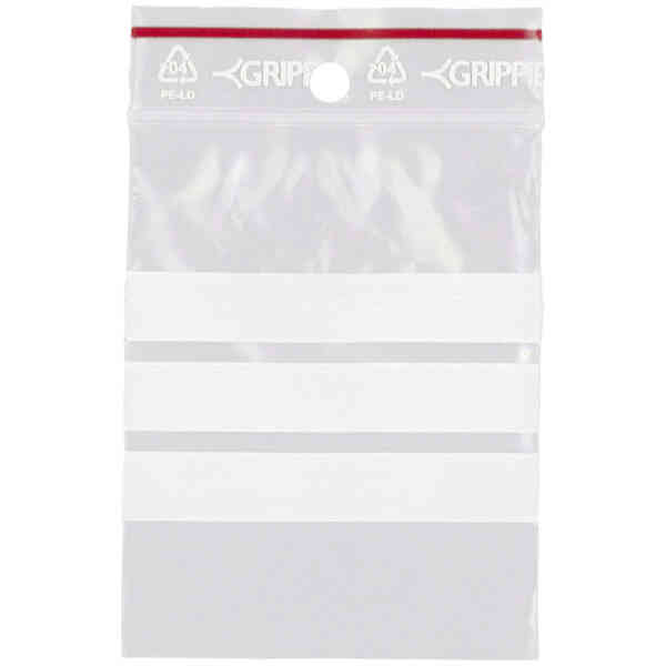 Grippie Blixtlåspåsar Nr-61 60x80mm Med Skrivfält 100 påsar