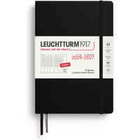 academic week planner medium a5 2027 18 months black english