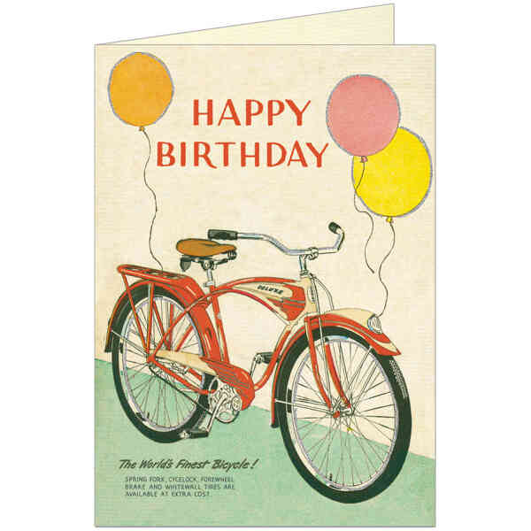 Happy Birthday Bicycle Greeting Card