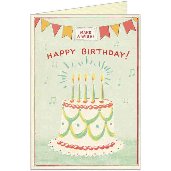 Happy Birthday Cake 3 Greeting Card