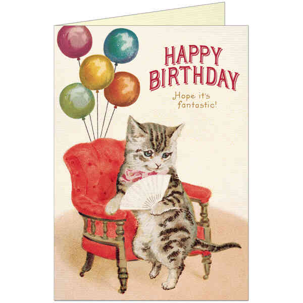 Happy Birthday Cat Fan Greeting Card