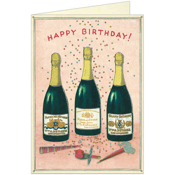 Happy Birthday Champagne Greeting Card