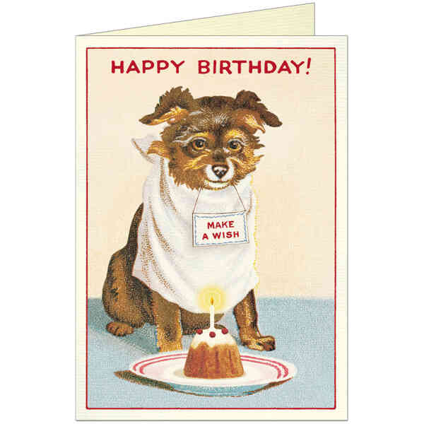 Happy Birthday Dog Cake Greeting Card