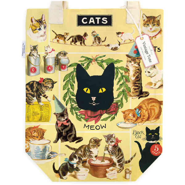 Vintage Cats Tote Bag