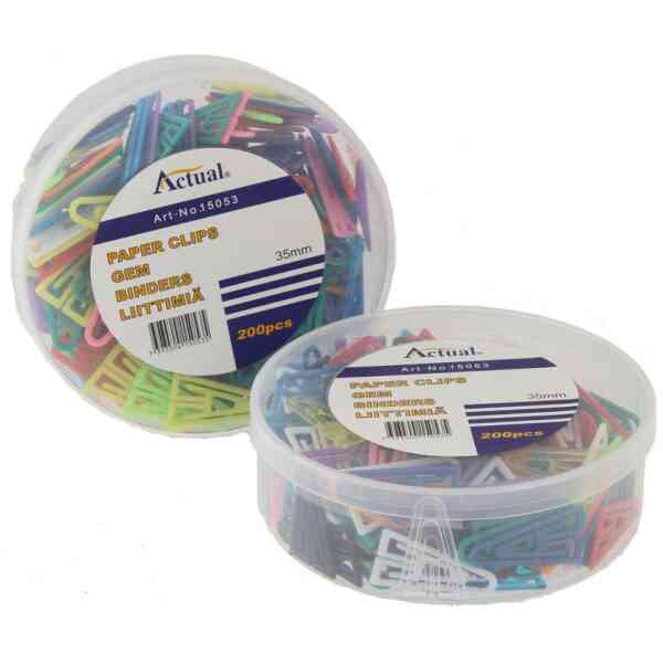 Gem plast 35mm sorterade färger 200/fp