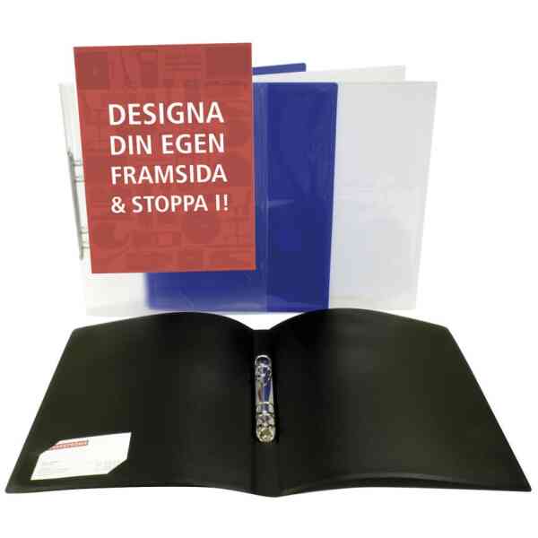 Ringpärm med ficka A4 16 mm svart