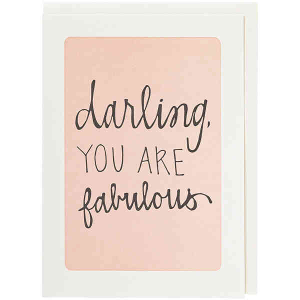 Letterpress Cards Darling You Are Fabulous