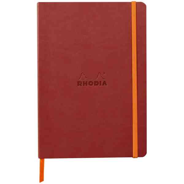 Rhodiarama soft A5 nacarat ruled ivory