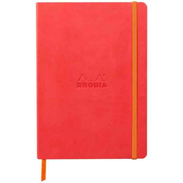 Rhodiarama soft A5 coral ruled ivory
