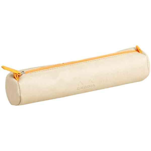 Rhodiarama round pencil case Beige