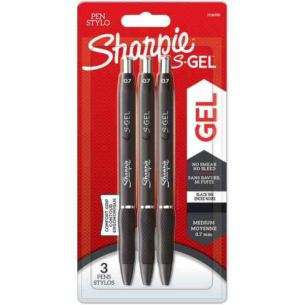 Sharpie S-Gel 0,7 mm 3-Blister Black