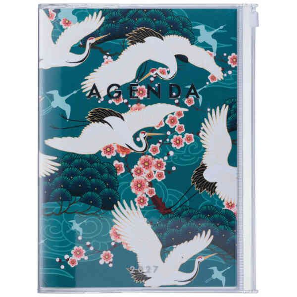 2027 Diary A5 Japan , Birds Green