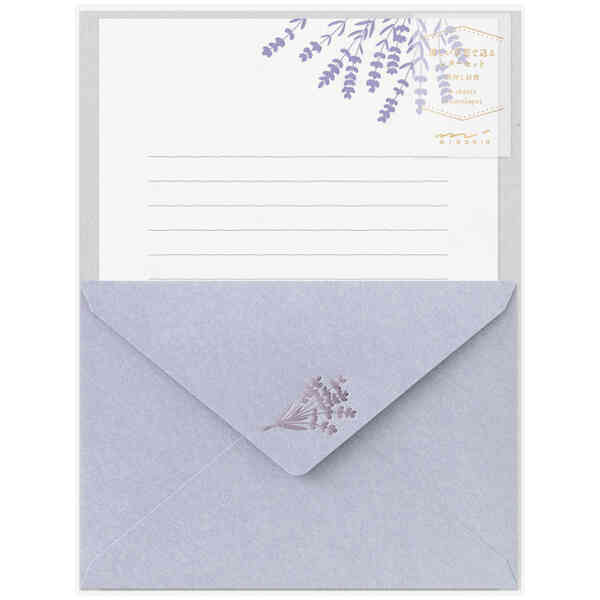 Letter Set Foil-stamped Envelopes Lavender