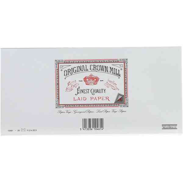 Original Crown Mill Classic 25 env. 11,0x22,5 white lining laid White 100 g.