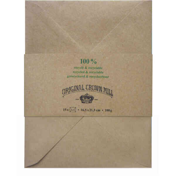 15 env. 16,5x21,5 non lined - 100% recycled - 100 g.
