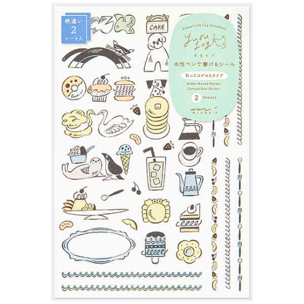 Yuru Log Vol. 3 Decoration Sticker Sweets & Animals