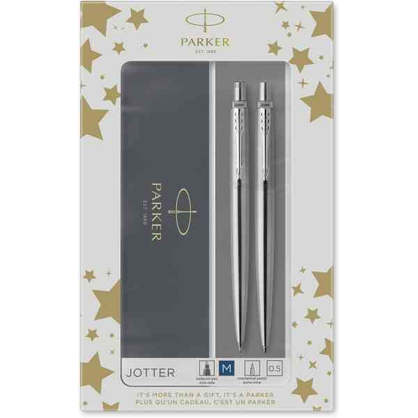 Parker Jotter 77% recycled Stainless Steel CT Duoset