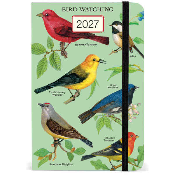 Birds Watching 2027 Weekly Planner with elastic closure