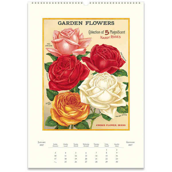Garden Flowers 2027 Wall Calendar