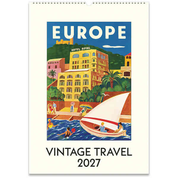 Vintage Travel 2027 Wall Calendar