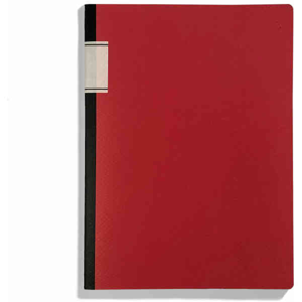Classic note- & sketchbook, col. red, L-size 180 x 250 mm, 64 pages/32 sheets, 80 g/m2 (made in Japan)