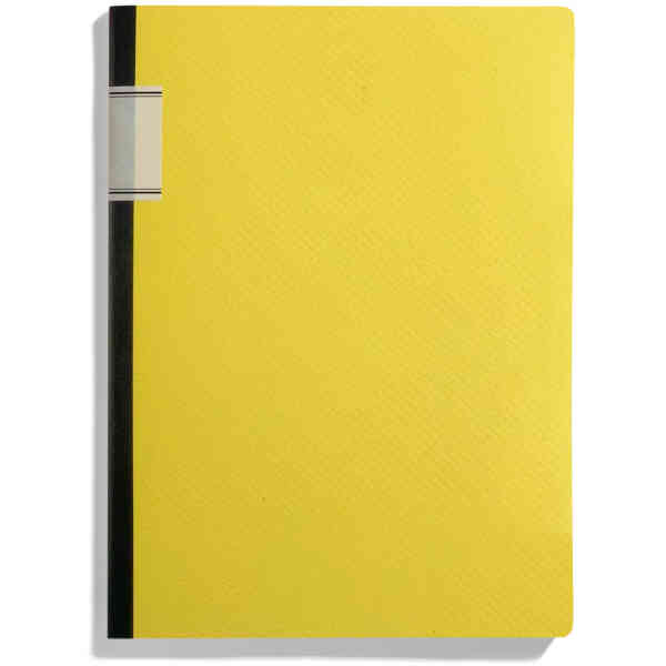 Classic note- & sketchbook, col. yellow, L-size 180 x 250 mm, 64 pages/32 sheets, 80 g/m2 (made in Japan)